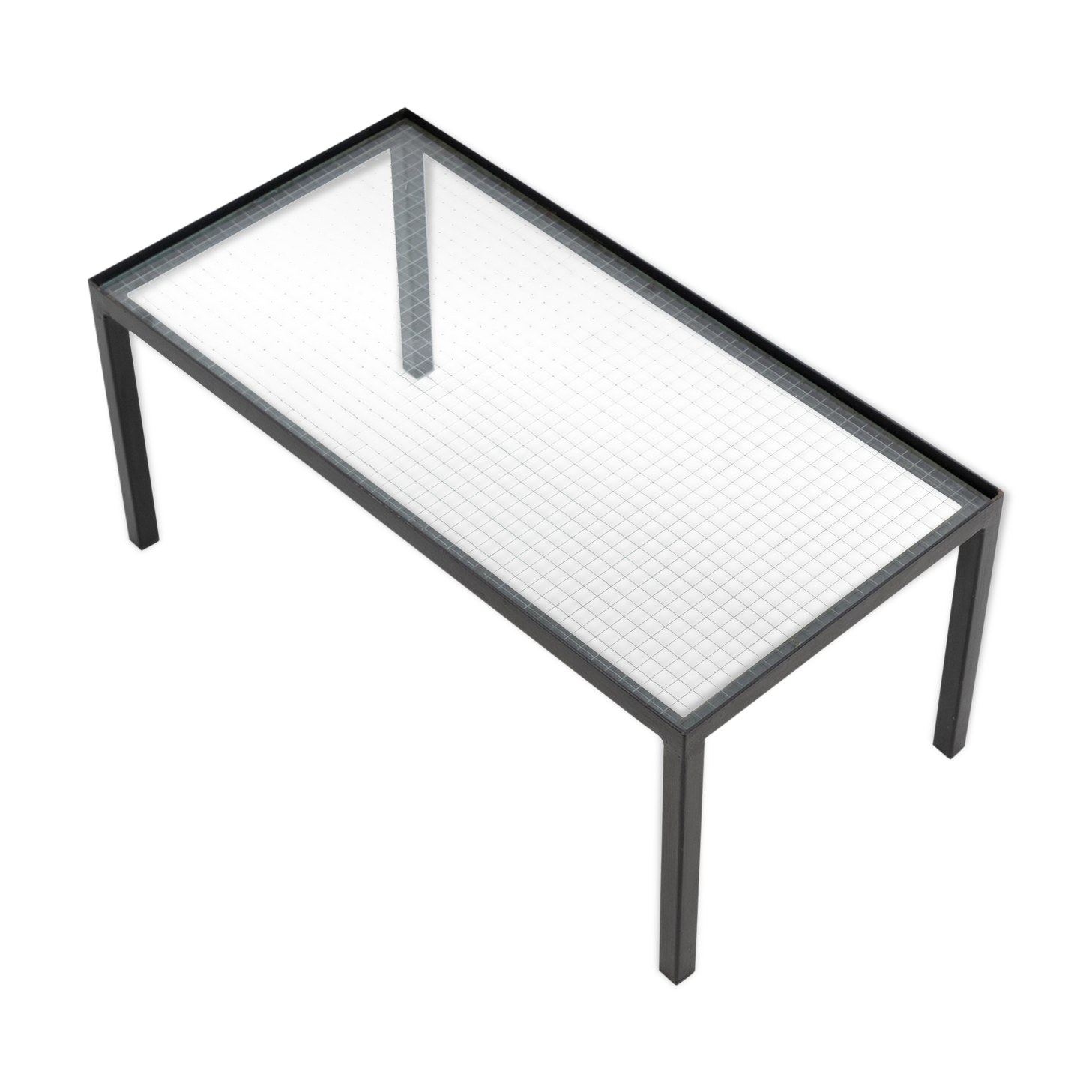 Janni Van Pelt wire glass and steel side table ''My Home'', 1950s