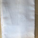 DA monogram linen tablecloth