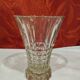 Old art deco flared glass vase - diamond point decor - height 15cm