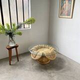 Vivai del sud “flower” rattan coffee table