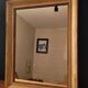 Mirror patinated wood frame gilded