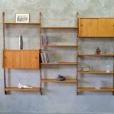 Mid-century modular teak wall unit by john texmon for blindheim mobelfabrik, norway, 1960s