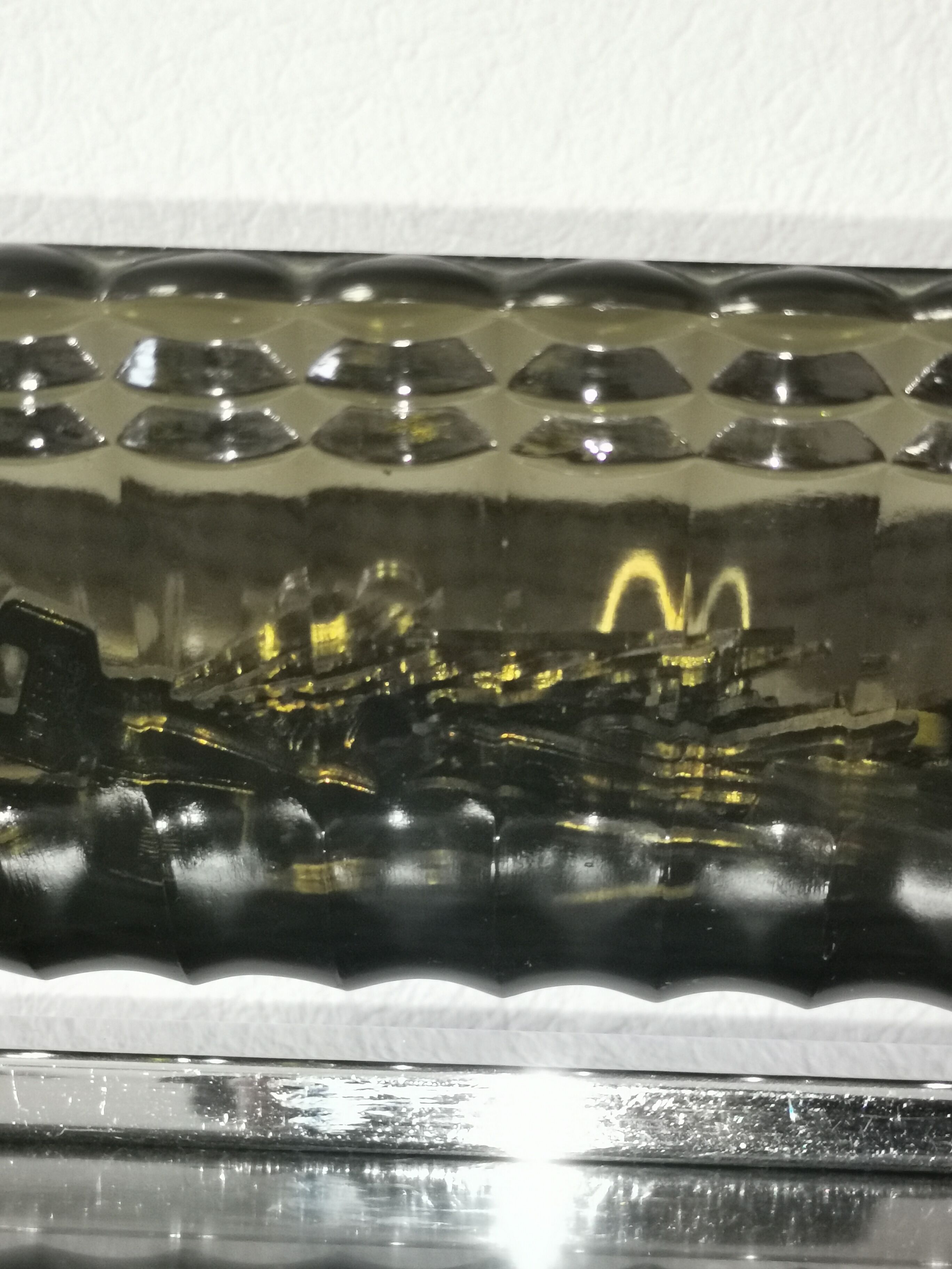 Large pocket in smoked glass and chrome steel, 1930