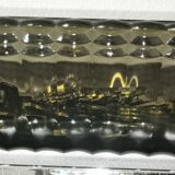 Large pocket in smoked glass and chrome steel, 1930