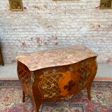 Chest of drawers stamped in marquetry Louis XV style