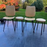 2 chairs and 2 vintage stools from the 60s-70s