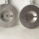 Pair of 80s metal wall lights