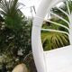 White rattan shelf
