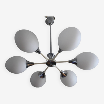 Opaline sputnik chandelier