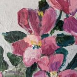 Acrylic painting on canvas contemporary still life bouquet of flowers