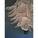 Contemporary Italian Transparent “Felci” Murano Glass Chandelier