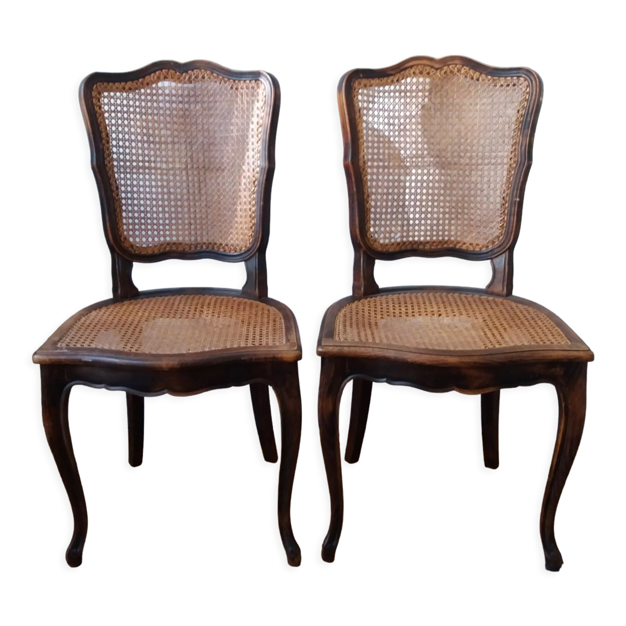 Pair of louis xv style chairs