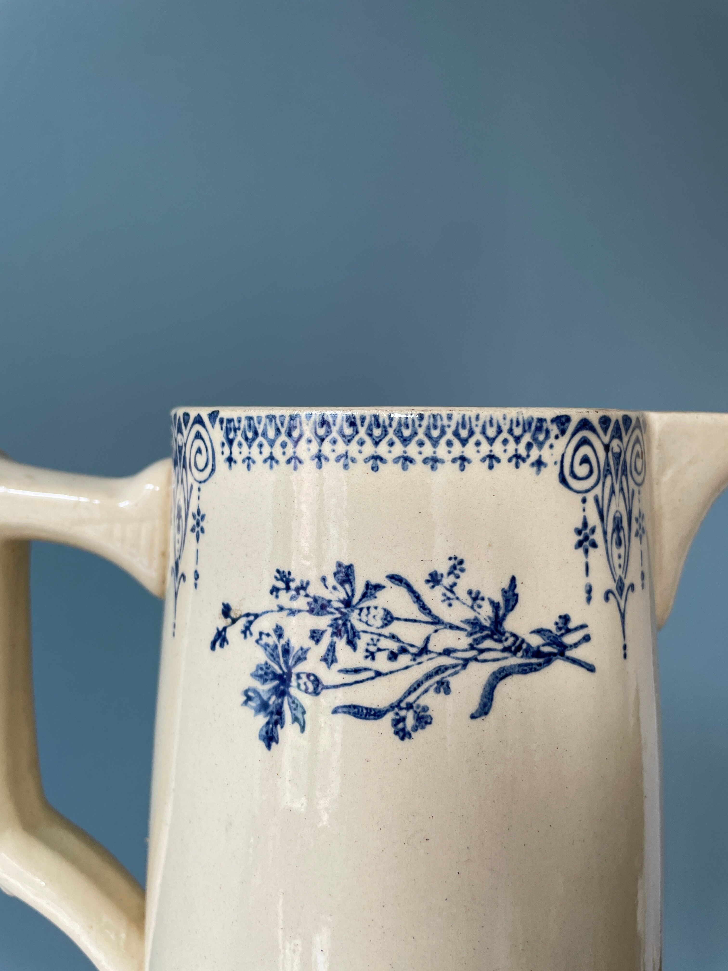 Pitcher 1900 in Earthenware St Amand and Hamage