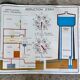 Vintage school educational poster card 1950s/60s - Interior carpentry