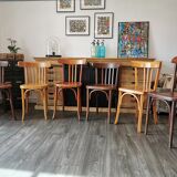 Series of 6 mismatched bistro chairs Mahieu and Luterma