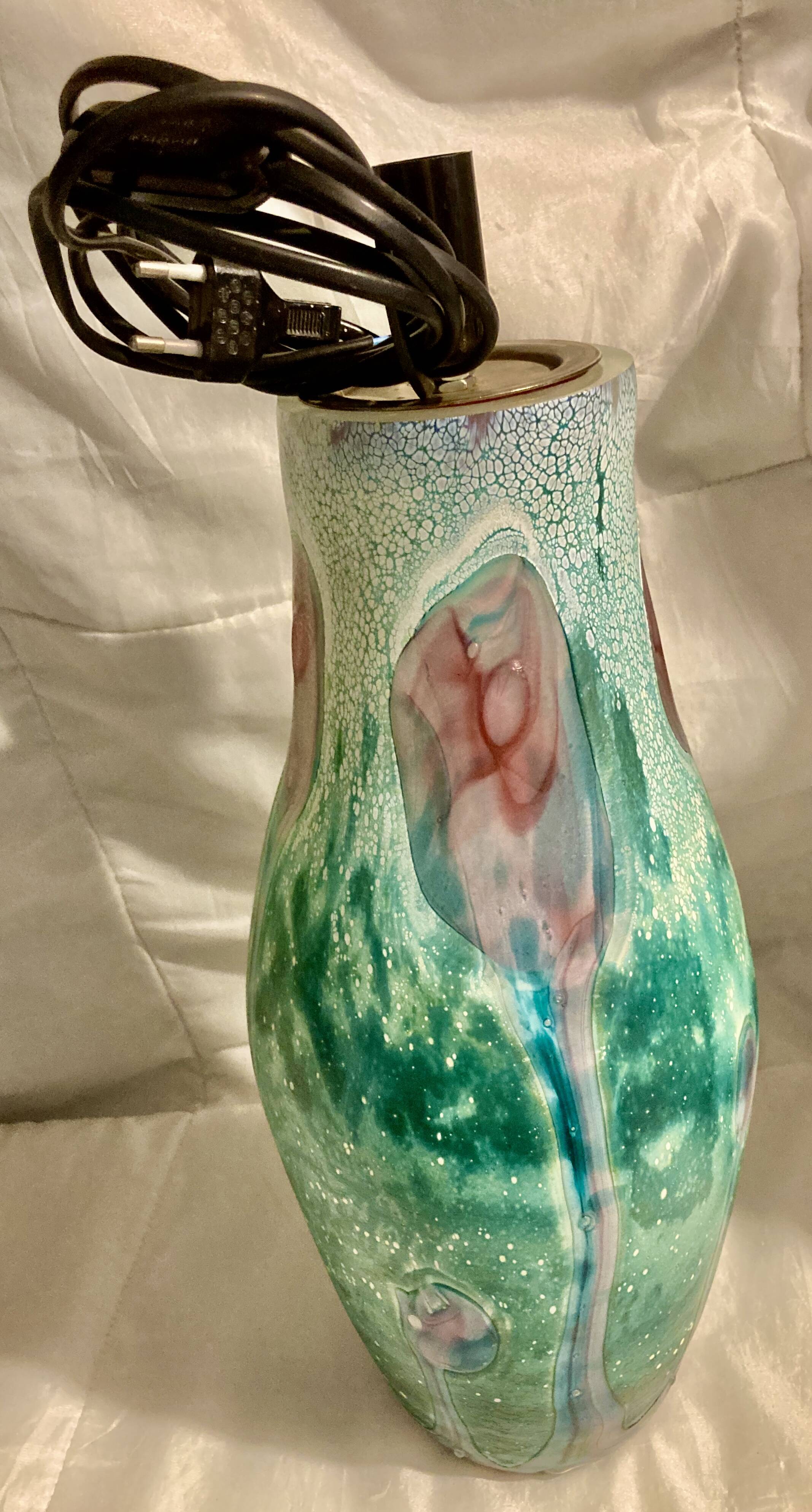 lamp or vase - glass paste - signed Gambier - dated or No. 99 - size XXL