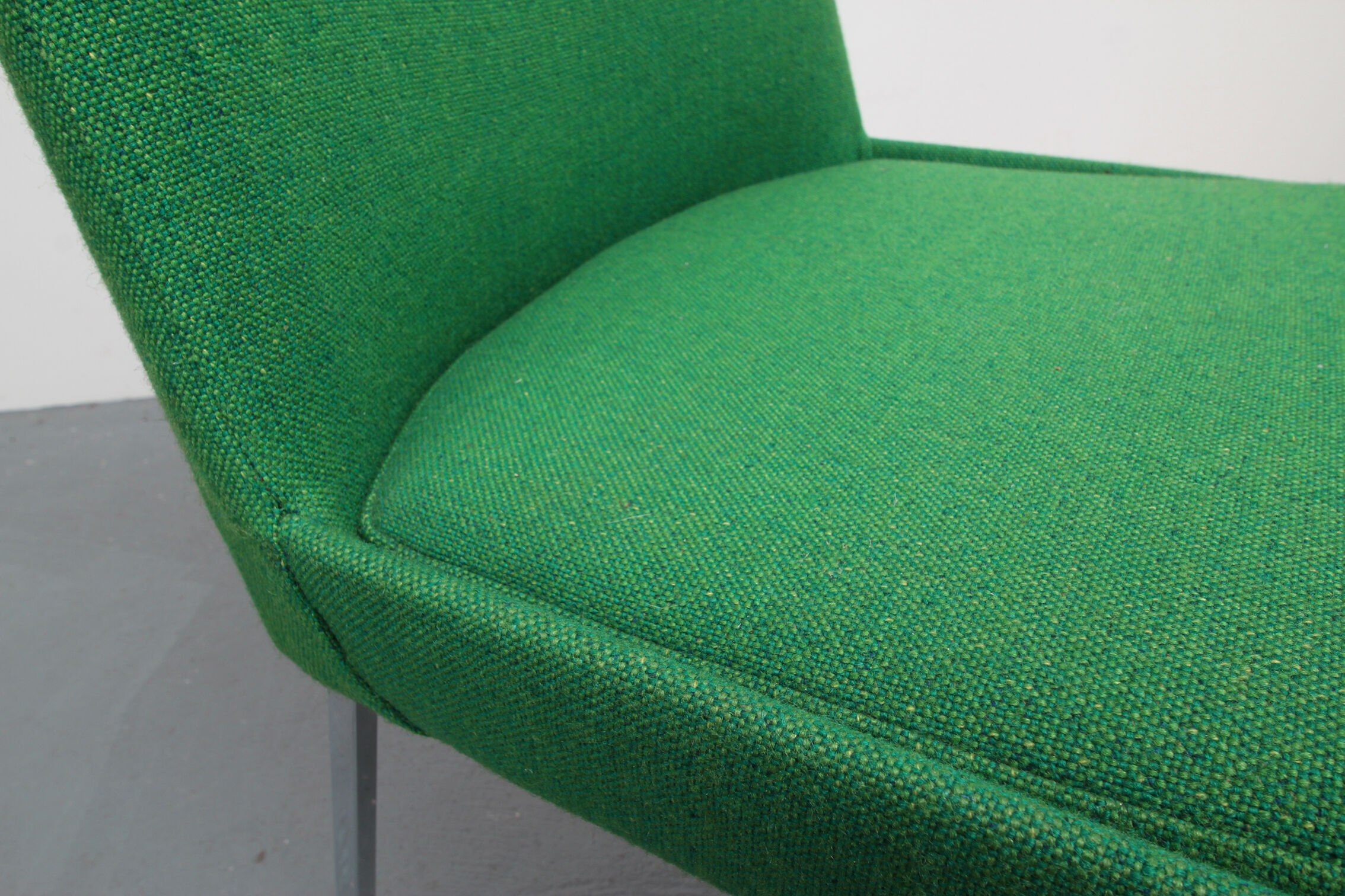 1960s Green and Chrome Mauser Chair
