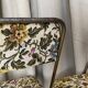 Lafuma folding chairs "Chantazur" floral upholstery from the 1960s.