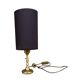 Lampe de nuit en laiton, lampe de table avec abat-jour, Allemagne, années 1970.