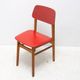 Mid-century colour chair, vintage wooden accent seating, 1960s