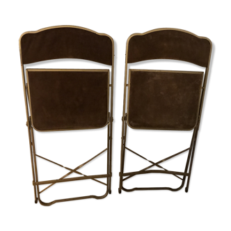 Velvet folding chairs