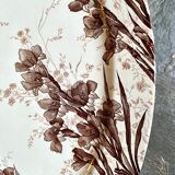 Oval plate in Creil & Montereau iron, "Gladiolus" service