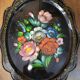 Hand-painted metal plate Russian art
