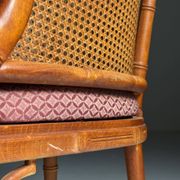 Ensemble de 4 chaises vintage en faux bambou