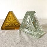 Pair of art deco glass bookends