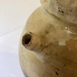 Antique Provençal jug / goat, in yellow glazed terracotta