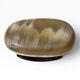Antique snuffbox in blonde and black horn — 19th century — hinge
