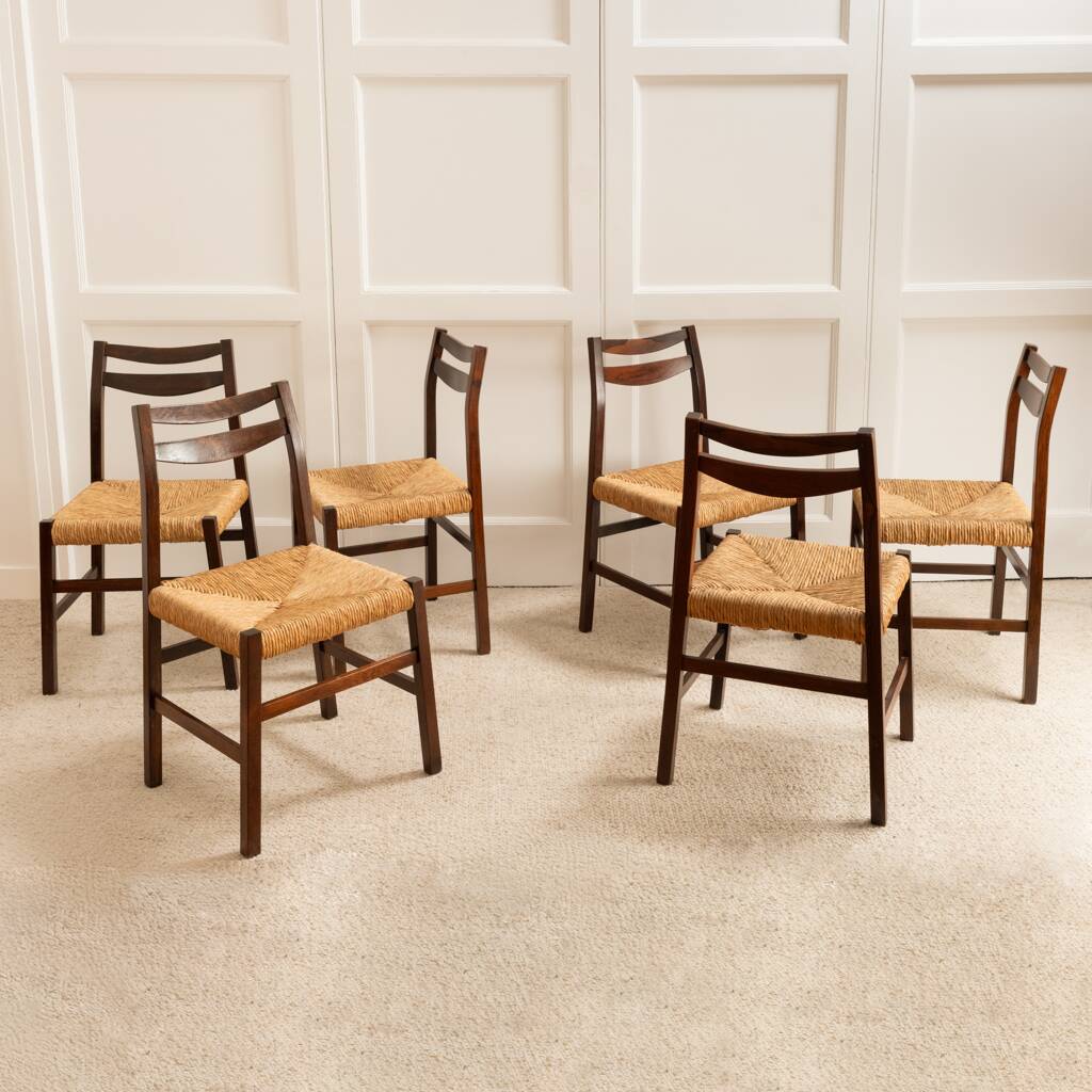 6 Italian chairs - Italy 1960s