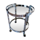 Desserte vintage chrome et verre 1970's