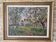 Oil Painting on Paper - Farm Course Apple Trees in Bloom Signed J. Robin