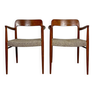 2 chaises de salle à - 1950