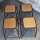 4 vintage stackable workshop stools from Mullca.