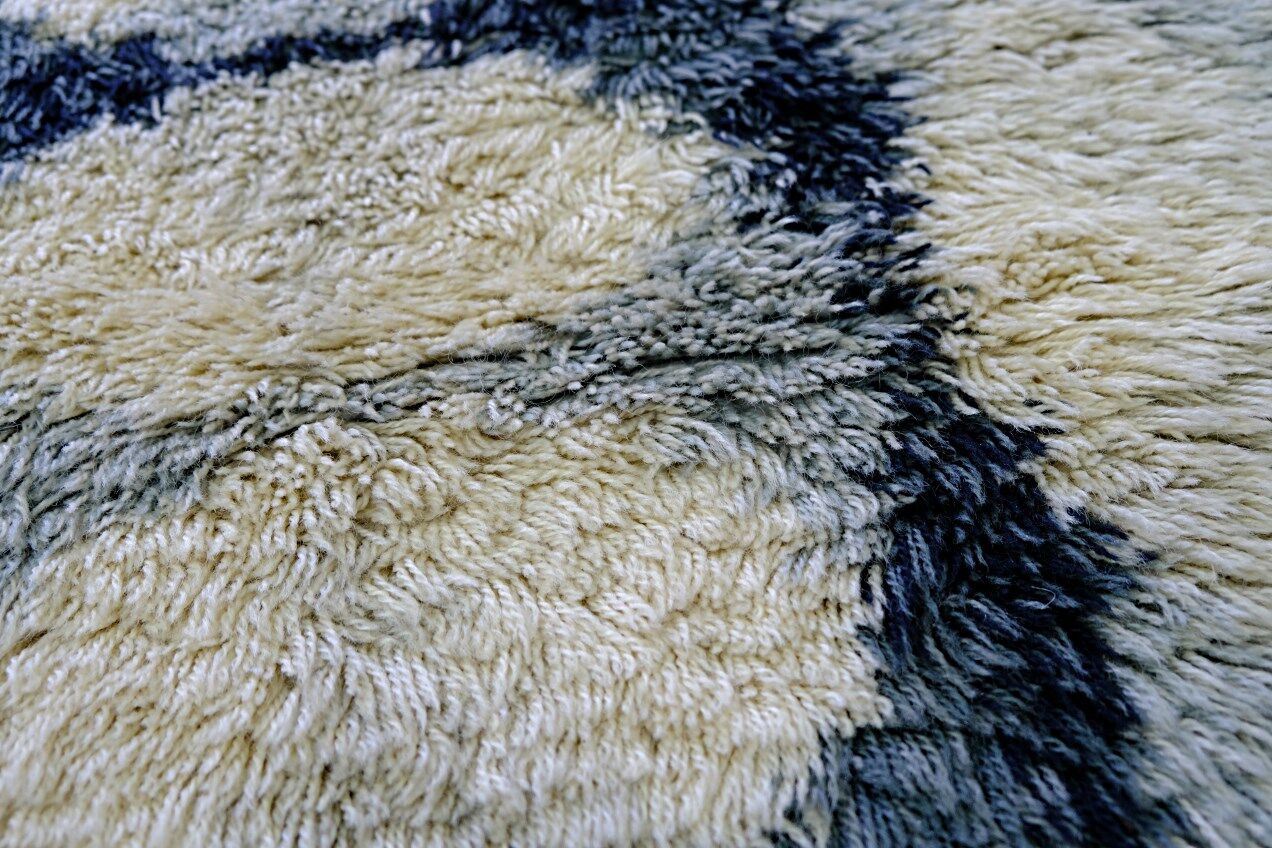 Tapis Rya scandinave fait à la main, années 1960, 152x105 cm
