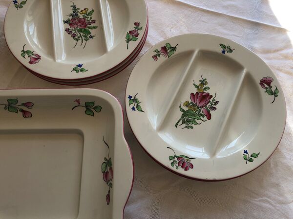 Service à asperge demi porcelaine de Luneville KG