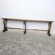 Old farmhouse bench in raw wood