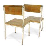 Paire de chaises d'école