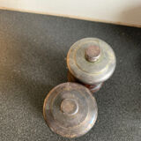 Duo pepper and salt shaker palace silver wood peugeot