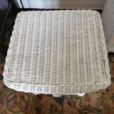 Paire tables de chevet rotin