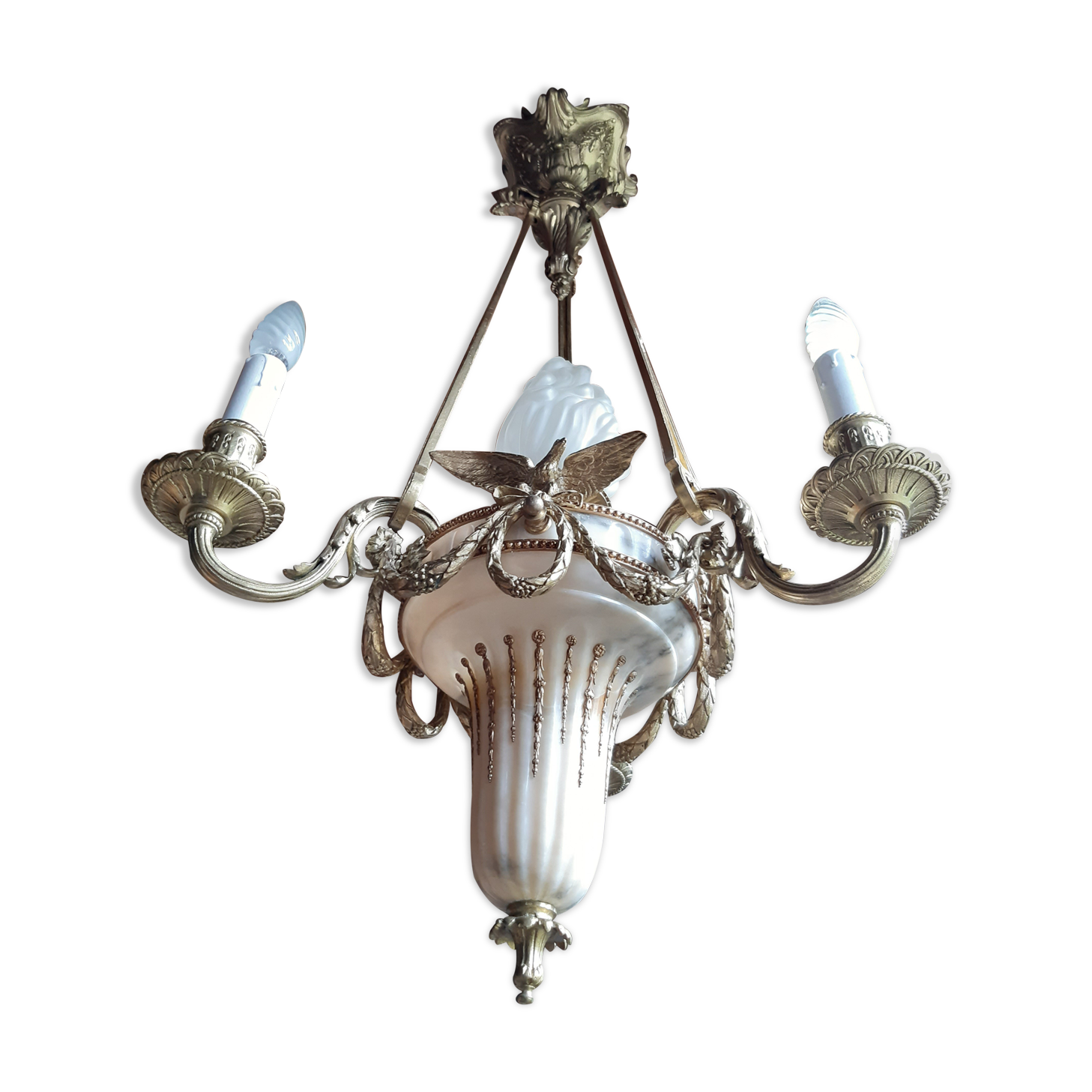 Mirror style Empire era Nap 3 bronze alabaster 4 fires