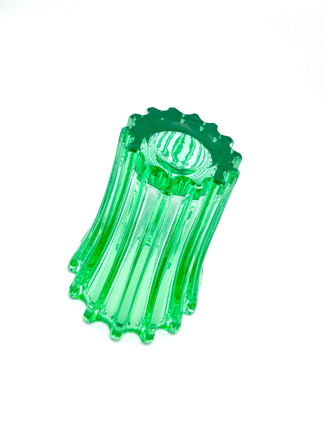 Art deco vase "absinthe green" – pierre d'avesns – france, 1930