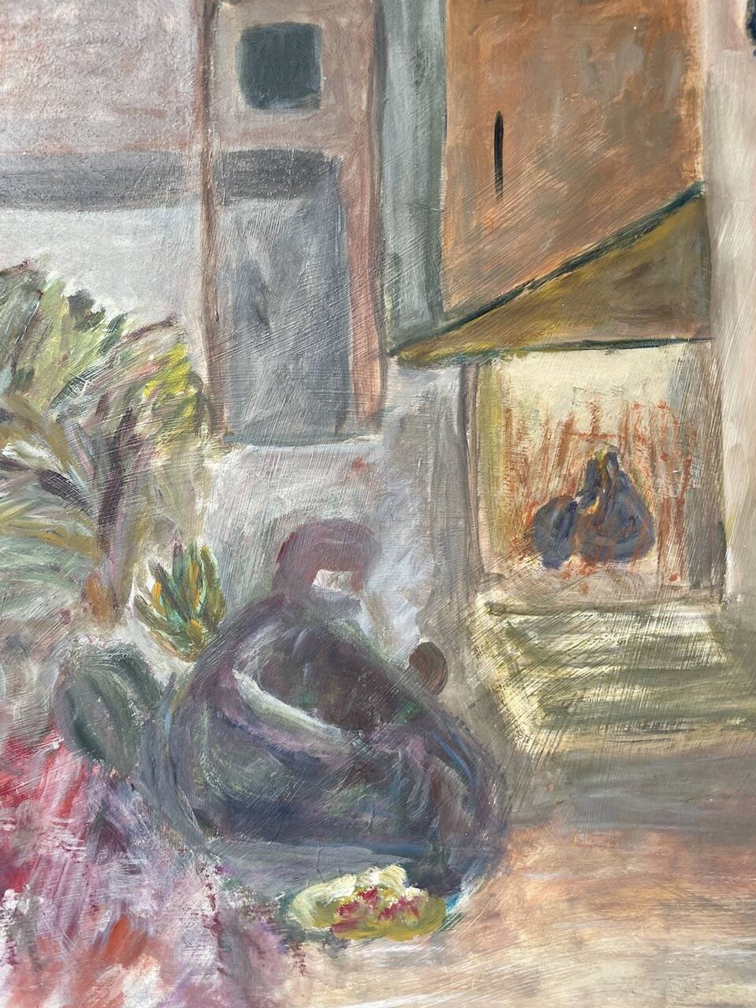 Huile sur panneau paysage
