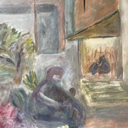 Huile sur panneau paysage