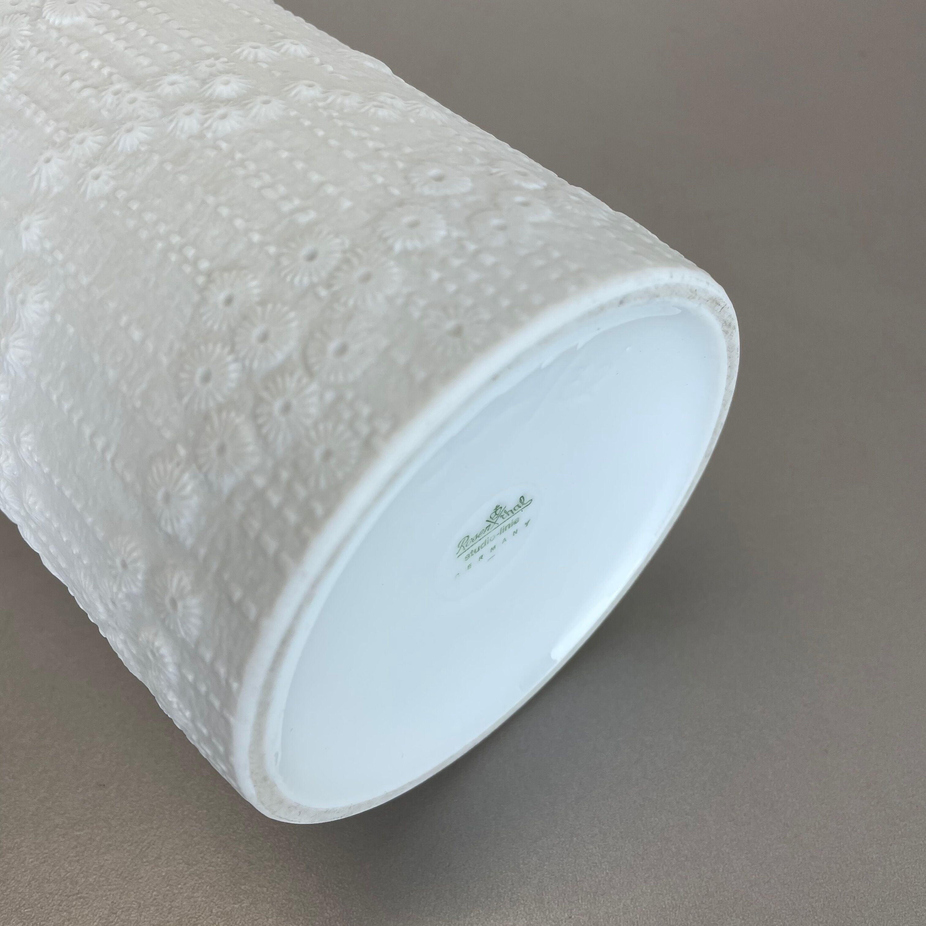 Large OP Art Vase Porcelain Vase by Martin Freyer for Rosenthal, Germany