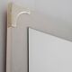 1940s/50s Scandinavian Wall Mirror with White Frame and Brass Details