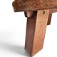 Brutalist oak coffee table / heavy weight 75 kg / 1960s