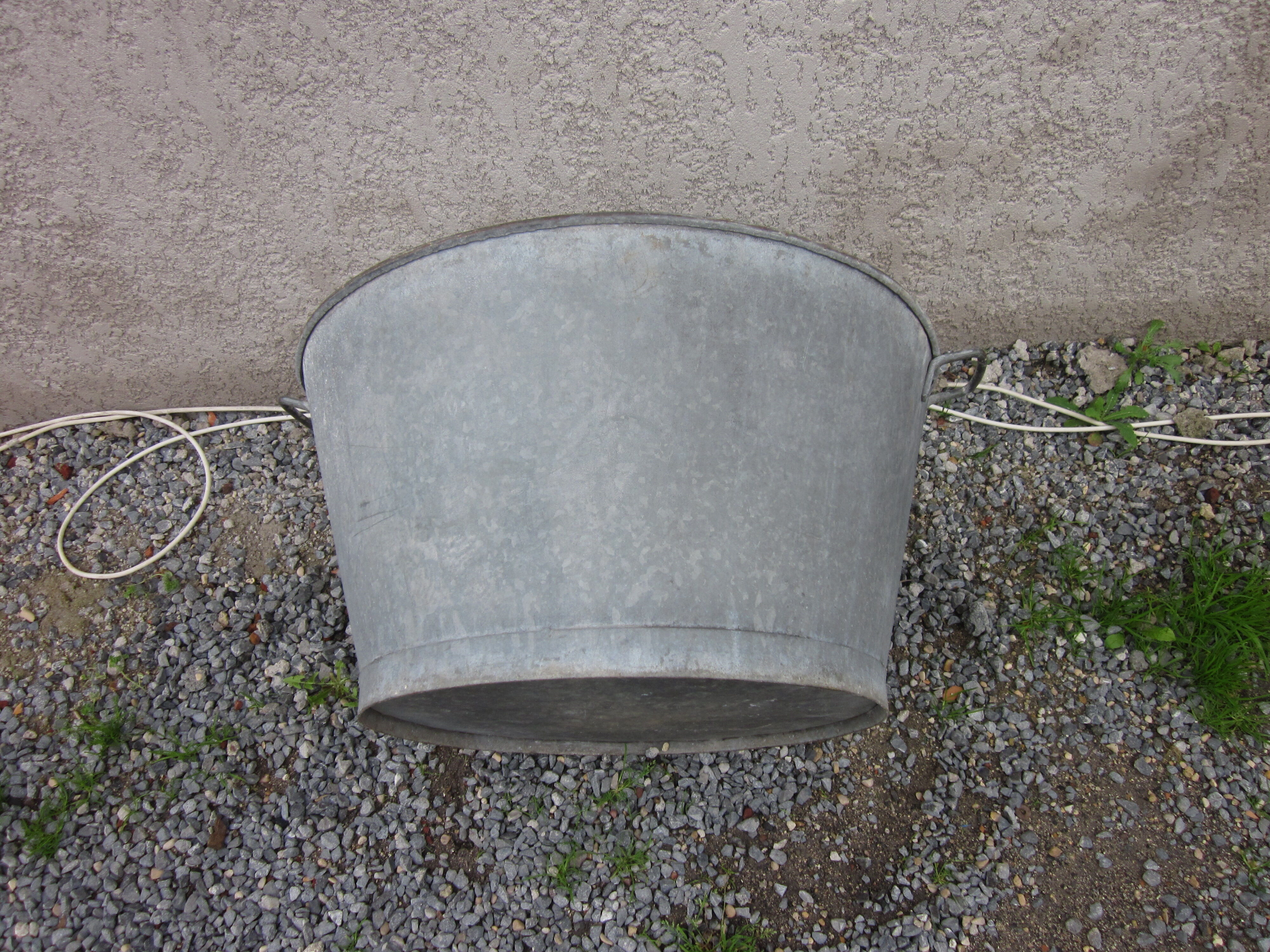 Old zinc basin